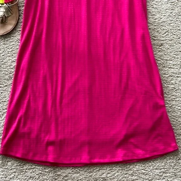 Zenna Bright Pink Ruffle Sleeve Dress - Picture 3 of 6